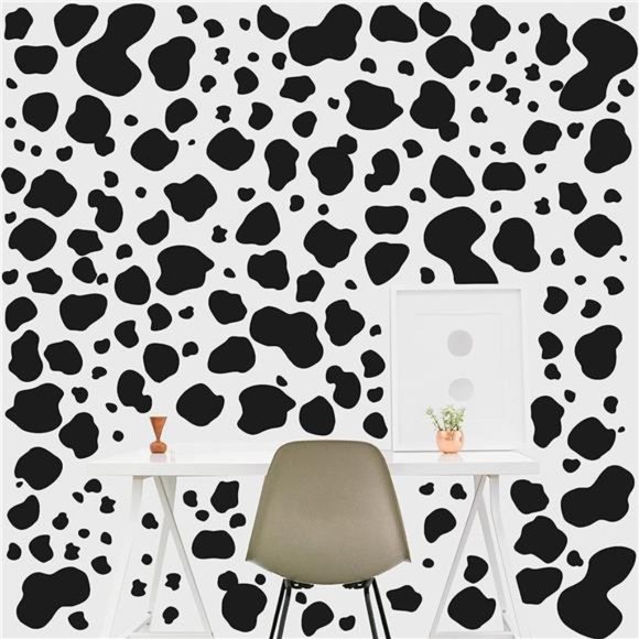 184 Pieces Cow Print Stickers Adhesive Cow Stickers Cow Print Vinyl Wall Art - Picture 3 of 6